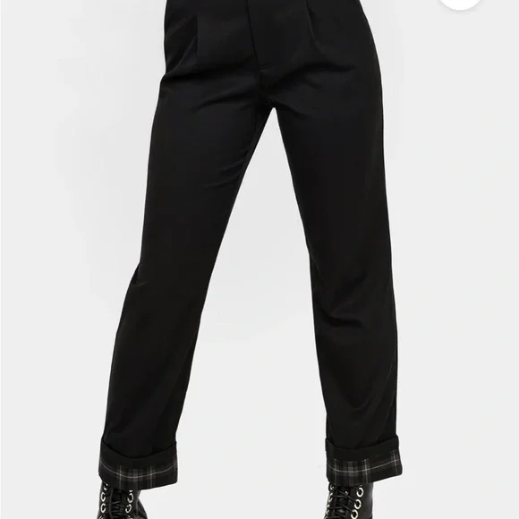 Disturbia clover check contrast trousers us14 - Picture 1 of 3
